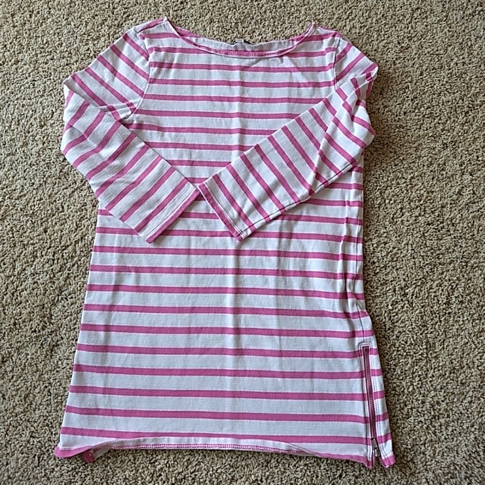 Gap pink striped tunic